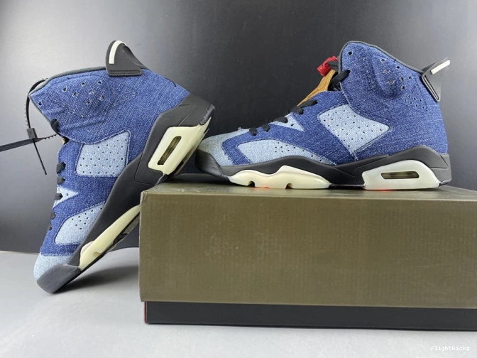Jordan CT5350-401 6 Washed Air Denim 0808
